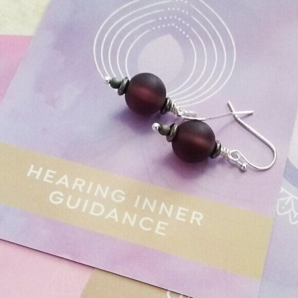 SET!!! Deepest Mauve & Sparkling Mango + Plum - Wrap Bracelet + Earring Set!!! - Picture 4 of 8